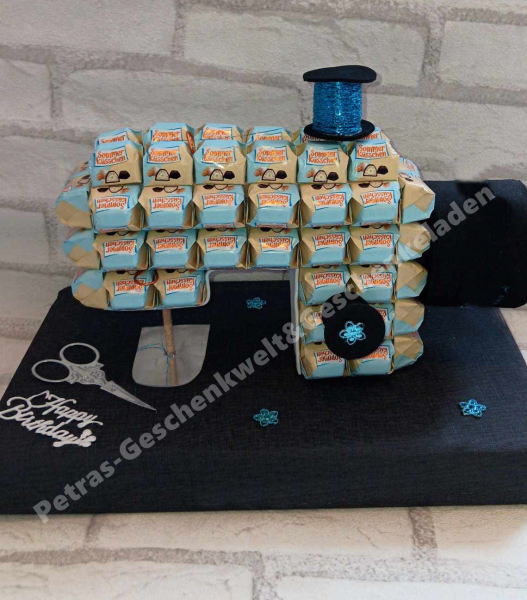 Pralinen  Nähmaschine  zum Geburtstag